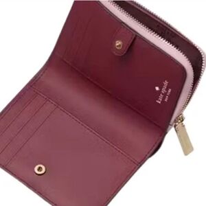 Kate Spade Pink & Burgandy Leather Wallet